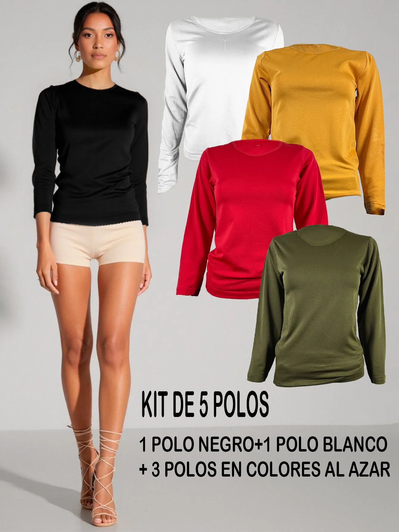 POLO - 12 NUEVOS COLORES 5 PIEZAS 3257